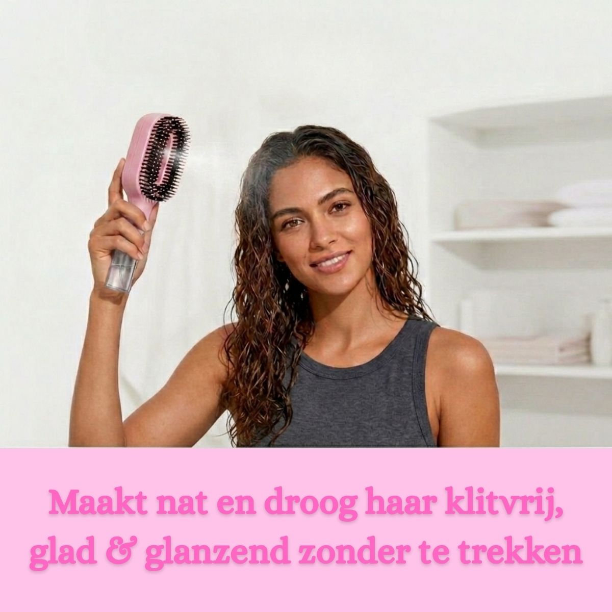 2-in-1 Haarborstel met Mistfunctie